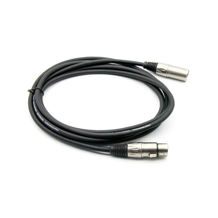 10ft XLR 男性からXLR 女性 コンデンサマイクケーブル ステージとライブ音楽のためのブラックマイクケーブル