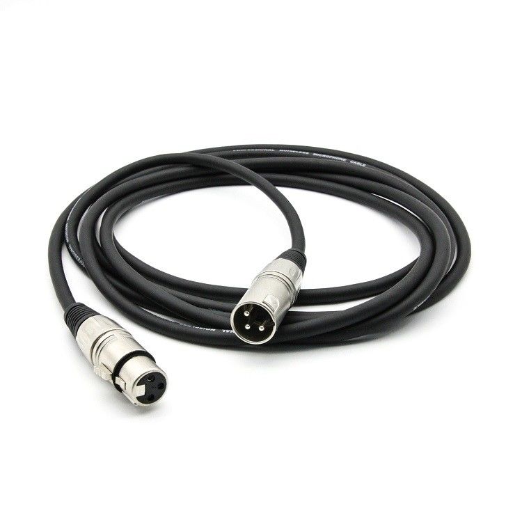 10ft XLR 男性からXLR 女性 コンデンサマイクケーブル ステージとライブ音楽のためのブラックマイクケーブル