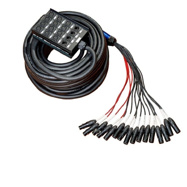 20チャネル蛇ケーブル 低プロフィール XLR 送信回路板 XLR スプリッター 100 フィート