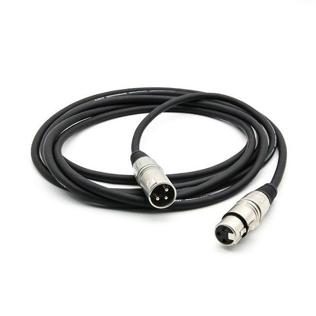 30ft XLR マイクロフォンケーブル OFC 銅導体と銅編みシールド 男性から女性