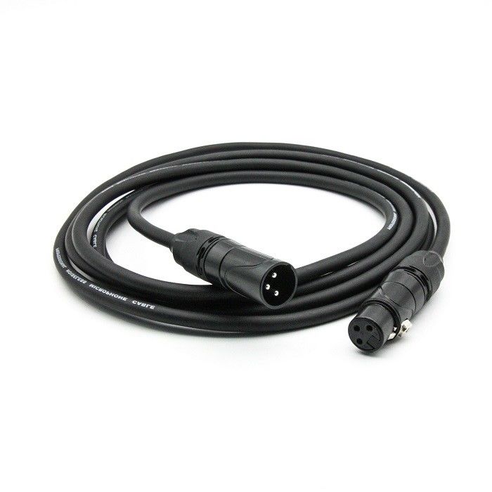 AWG 24 XLR マイクケーブル 黒 XLR 男性からXLR 女性 マイクケーブル ミキサー