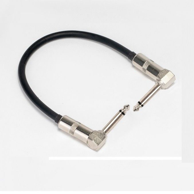 2 PC パック 6.35mm ギターパッチケーブル ギターペダルは右角から直線に導きます