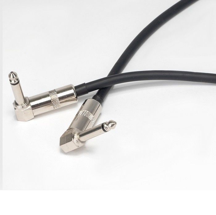 2 PC パック 6.35mm ギターパッチケーブル ギターペダルは右角から直線に導きます