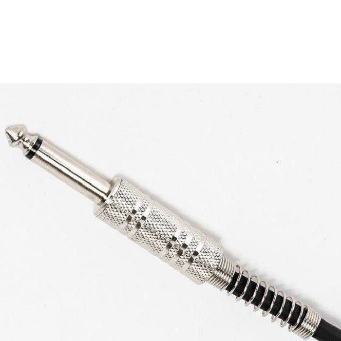 黒いギターオーディオケーブル バス用のアンプコード 黒いギターケーブル 1/4 インチ 6.35 直