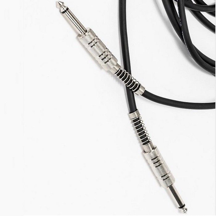 5.5mm スピーカー 音声ケーブル 1/4インチケーブル 6.35mm 直線黒色ロジウムスピーカーケーブル