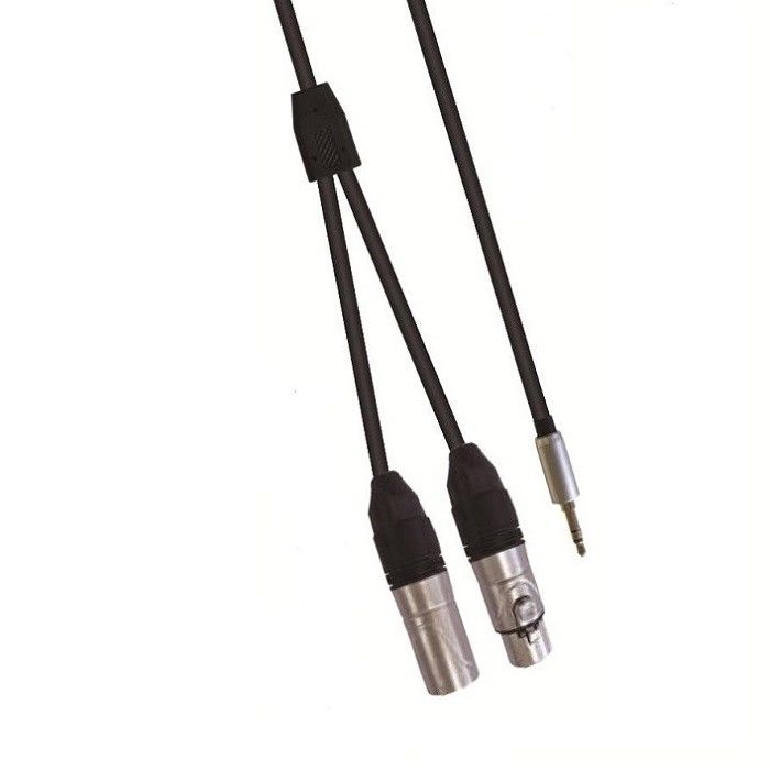 音声ケーブル 3.5mm ステレオからXLR F XLR M Y スピーカーミキサー用スプリッターケーブル