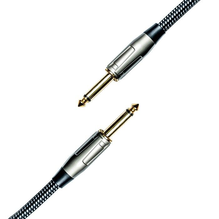 電動ギターオーディオケーブル ナイロン 編みついた楽器パッチケーブル 1/4 インチアンプケーブル